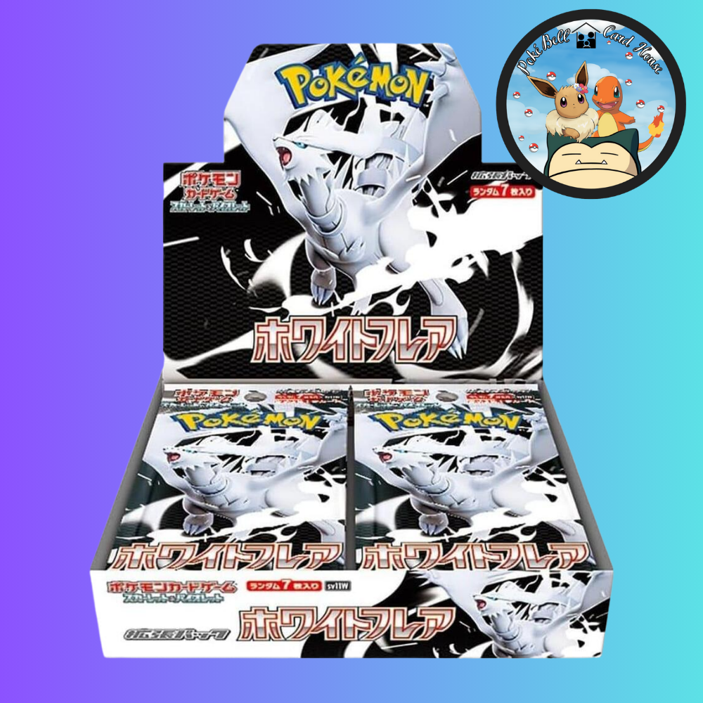 Japanese White Flare Booster Box Poke Bell Card House Japanese White Flare Booster Box Poke Bell Card House