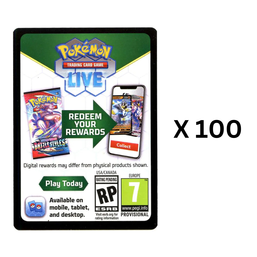 Pokemon 100 Code Card Bundle